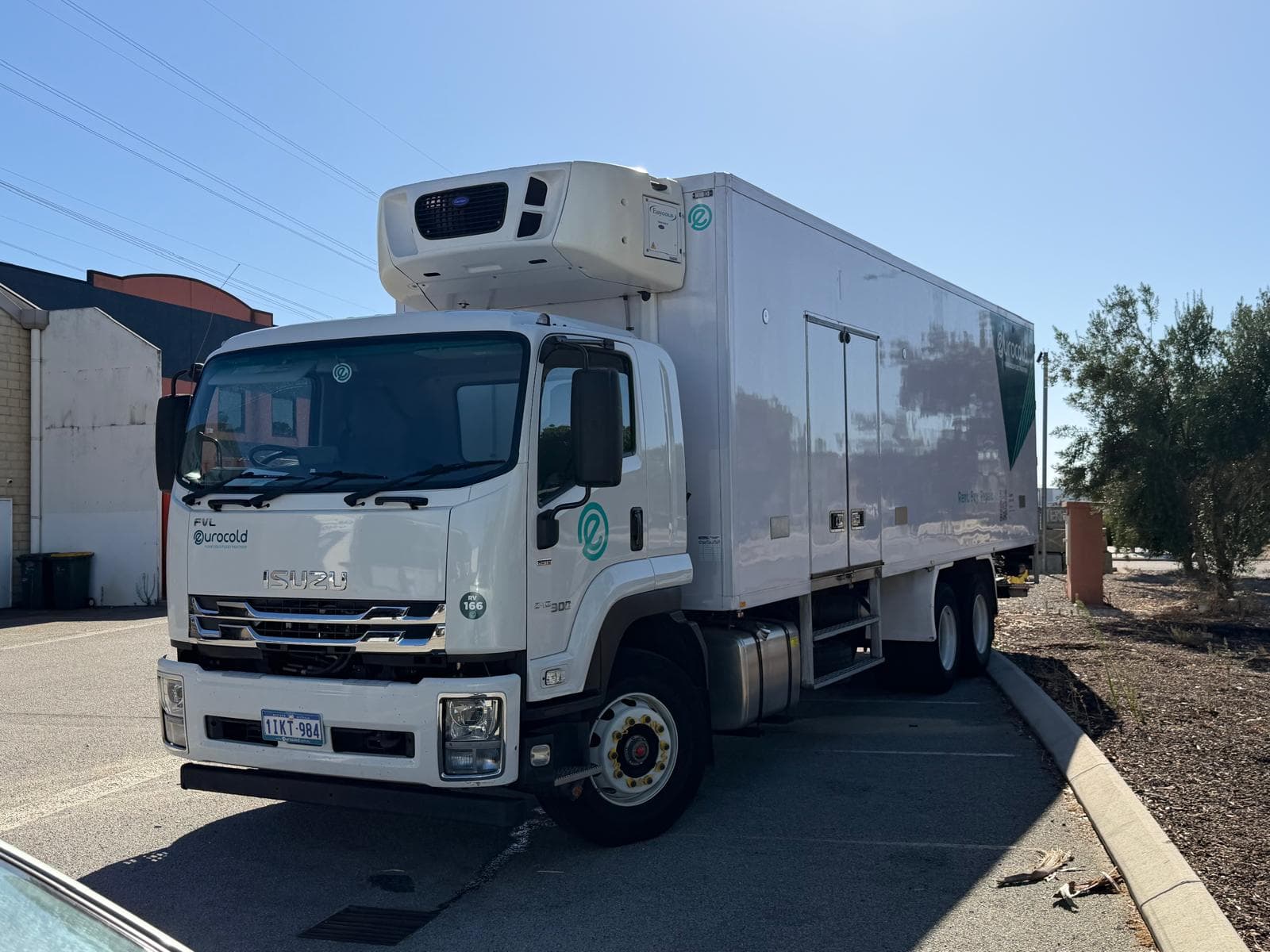 Truck at delivery location in Perth